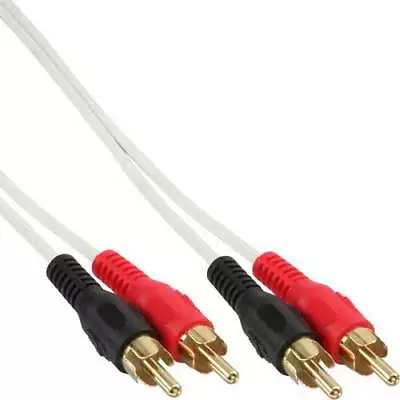 Kaufen InLine Cinch Kabel, Audio, 2xStecker/2xStecker, Weiß, 10m • 4.83€