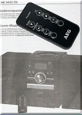 Kaufen AEG 4432CD HiFi Original Fernbedienung F. Stereoanlage Slim Flach 4mm Black L2 • 3.95€