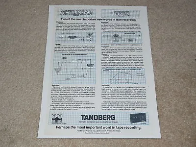 Kaufen Tandberg Ad, 1980, Td 20a Rolle, Tcd 440a Kassette, Info • 7.82€