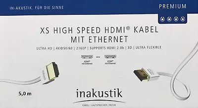 Kaufen Inakustik Premium XS HDMI-Kabel Mit Ethernet 5,0 M, UVP 51,00 € • 38.99€