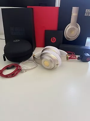 Kaufen BEATS By Dr. Dre Studio 2 Wireless Kopfhörer - Gold/Weiß - Mit Zubehör Und OVP • 95€