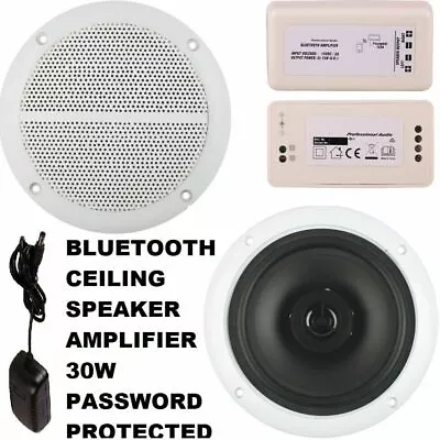 Kaufen Paar HIFI SURROUND SOUND Wireless Bluetooth V4.0 Ceiling Speaker System NEU • 48.18€