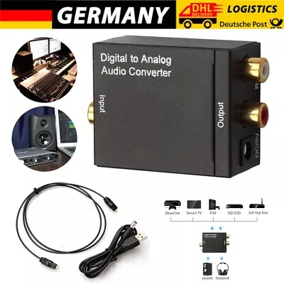 Kaufen Digital Zu Analog Audio Konverter Wandler Optisch Toslink Koaxial Auf RCA DE • 10.15€