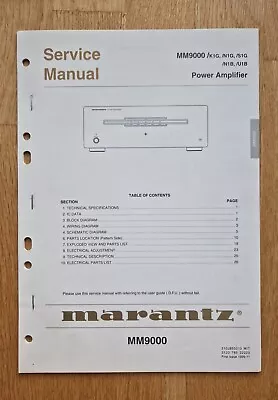 Kaufen Marantz MM-9000 - Service Manual Original EN • 12€