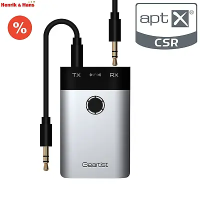 Kaufen Audio Empfänger Transmitter Bluetooth Sender Receiver NFC Apt-X Rii Geartist • 22.95€