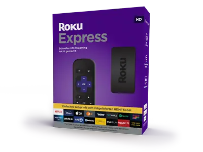 Kaufen Roku Express 4K Ultra HD HDR Streaming Media Player Schwarz HDMI Kabel NEU OVP • 34.99€