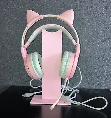 Kaufen Headset Somic Rosa Katzenohren + Ständer Für Die Kopfhörer • 30€