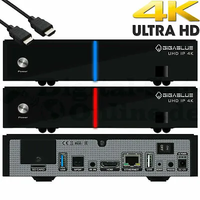 Kaufen GigaBlue UHD IPBOX 4K Multiroom Client E2 Smart IPTV + Sat Tuner & WLAN Option • 130.90€
