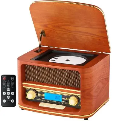 Kaufen Nostalgie Retro Holz Radio Mit CD USB Player Kompaktanlage Vintage Musikanlage • 89.90€