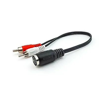 Kaufen Audio Kabel Adapter DIN Buchse 5 PIN Auf 2x Cinch Stecker 0,2 M Stereo 20 Cm • 3.99€