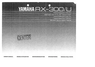 Kaufen Bedienungsanleitung-Operating Instructions Für Yamaha RX-300  • 10€