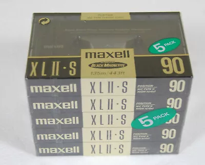 Kaufen 5x MAXELL XL II-S 90  MC Musik-Kassetten Neu OVP Versiegelt / NOS MC´s • 85€