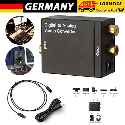Kaufen Digital To Analog Audio Converter Optical Coaxial Toslink Adapter RCA Klinke L/R • 9.99€