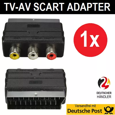 Kaufen Scart Adapter TV AV Adapter 3 RCA Chinch Audio Video PS1/2/3 Xbox360 Nintendo • 4.90€