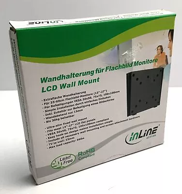 Kaufen InLine Wandhalterung Für Flachbild Monitore LCD Wall Mount 13-27 /30 Kg (23114A) • 10.95€
