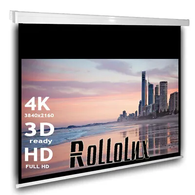 Kaufen Rollolux Heimkino Beamer Rolloleinwand 200 X 159 Cm 16:9 HDTV 3D 4K 87  • 79.90€
