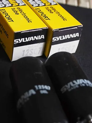 Kaufen 2 X Sylvania 12SQ7 Double Diode  - Triode - NOS - NIB - Same Code • 55€