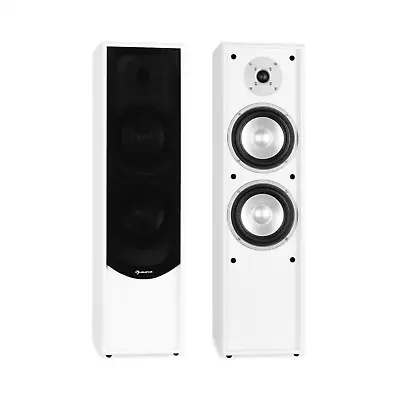Kaufen Audio Hifi Heimkino Stand Lautsprecher Turm Bassreflex Box 16,5cm 80w Rms Weiß • 119.99€