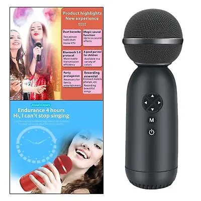Kaufen Lautsprecher Player Karaoke Bluetooth 5.0 Mikrofon Schwarz • 22.01€