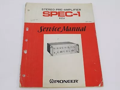 Kaufen ORIGINAL Pioneer SPEC-1  Service Manual • 119.90€