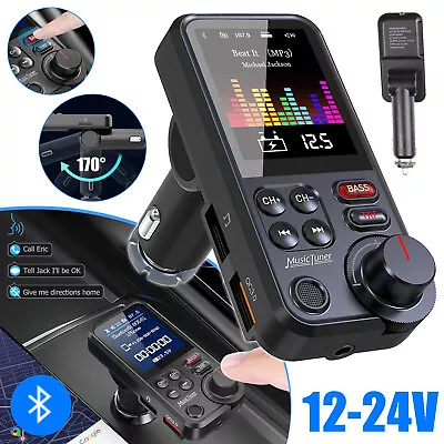 Kaufen Bluetooth 5,0 FM Transmitter Autoradio Adapter HiFi Musik Player Auto Ladegerät • 17.95€