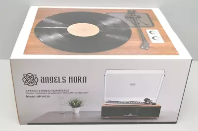 Kaufen ANGELS HORN HP-H019 Schallplattenspieler Vinyl Plattenspieler Walnut Neu • 244.99€