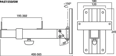 Kaufen MONACOR PAST-550/SW Wandhalter Für Standard-Holzboxen Components, Stative  • 45.86€