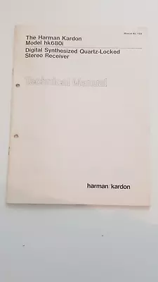 Kaufen Original Harman Kardon Model Hk680i Technical Manual - BA001030 • 15€