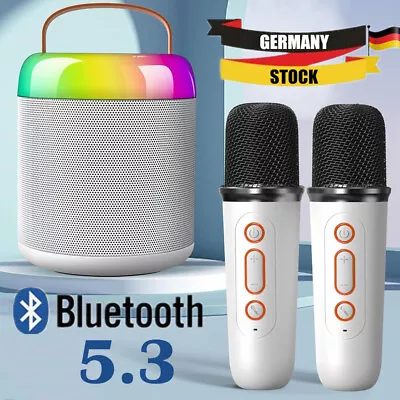 Kaufen Mini Kinder Karaoke Maschine Mit 2Kabellos Mikrofon Bluetooth Lautsprecher Party • 26.99€