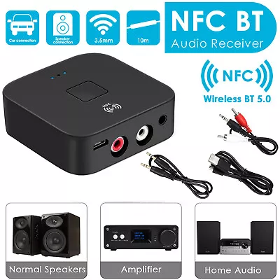 Kaufen NFC Bluetooth 5.0 Empfänger 3.5mm AUX Cinch Buchse Hifi Wireless Audio Adapter • 14.14€