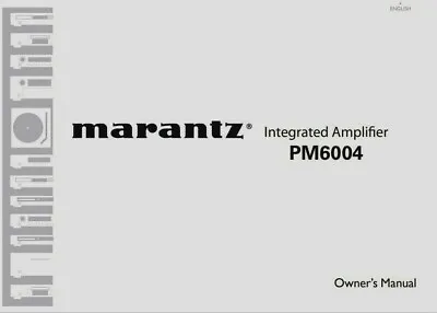 Kaufen Marantz PM6004 Integrierter Stereo-Verstärker Bedienungsanleitung - BENUTZERHANDBUCH  • 8.10€