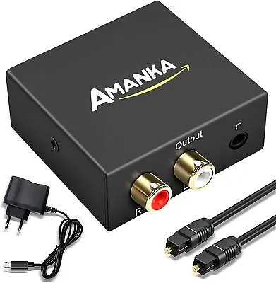 Kaufen AMANKA Audio Konverter Wandler Digital, Toslink Und Koaxial Zu Analog (Cinch Und • 12.21€
