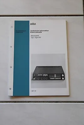 Kaufen - Braun Regie 510 - Technische Informationen / Ersatzteilliste / Stromlaufplan • 25€