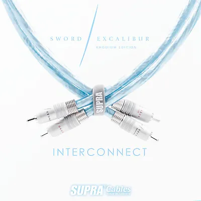 Kaufen SUPRA Cables Sword Excalibur Rhodium NF Stereo Cinchkabel 0,80 Meter • 798.90€