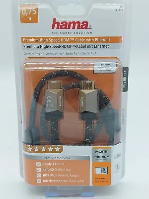 Kaufen HDMI Kabel Premium High Speed Ethernet Ultra HD 4K Vergoldet  123352 0,75 M H4II • 9.89€