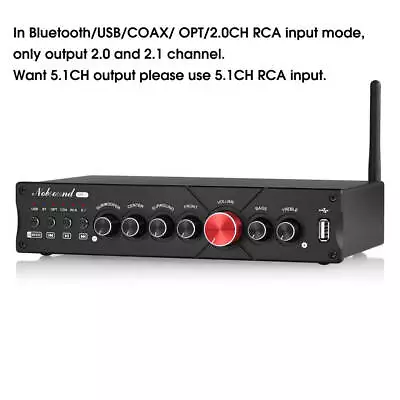 Kaufen Return-5.1-Kanal Heimkino Verstärker Bluetooth USB/COAX/OPT Speaker Amplifier • 130€
