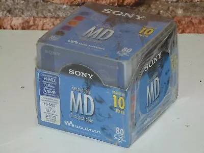 Kaufen Sony Hi-MD Kompatibel 80 Minuten Beschreibbare Mini-Discs (brandneu 10er-Pack) • 93.09€