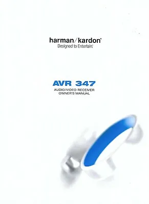 Kaufen Harman Kardon Bedienungsanleitung User Manual Für AVR 347 Englisch  Copy • 12€