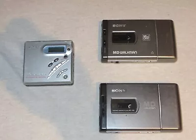 Kaufen 3 X Sony Minidisk Player Recorder MZ-E20, MZ-E40 Und MZ-R500 • 60€