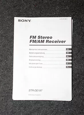 Kaufen Sony ST-DE197   Original-Bedienungsanleitung - Sehr Gut Erhalten • 4.95€