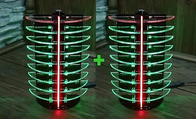 Kaufen 2 VU-Meter Equalizer LED DJ Disco Lichter Grün Licht Effekte LM3914 LM3915 VIDEO • 37.97€