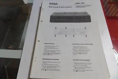Kaufen Saba Service Instruction Ultra Hifi Prof. 9140 Electronic  / A11 • 8.50€
