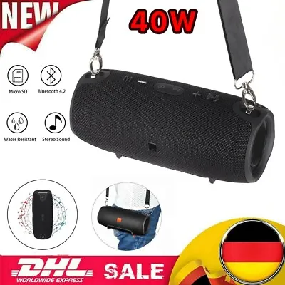 Kaufen Tragbarer Bluetooth-Lautsprecher Stereo Subwoofer Musikbox Radio SD USB 40W • 21.99€