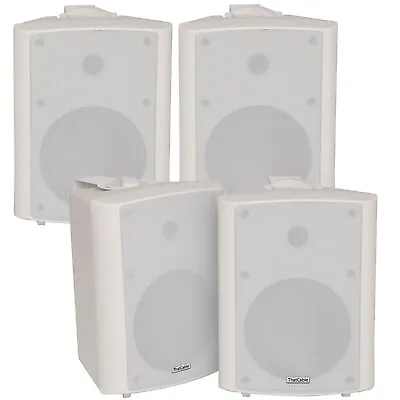 Kaufen 4x 120W Weiße Wandmontage Stereo Lautsprecher 6,5  8Ohm Premium Heim Audio Musik • 220.57€
