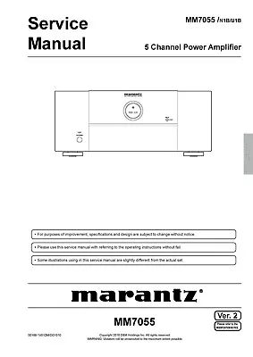 Kaufen Service Manual-Anleitung Für Marantz MM 7055  • 14.50€
