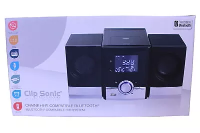 Kaufen ClipSonic Kompakt-Anlage Hi-Fi CD-Player Radio Bluetooth TES180 • 59.99€