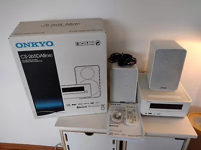 Kaufen Onkyo CS-265DAB HIFI Mini System/Kompaktanlage Weiß - CD / DAB+/ Bluetooth / USB • 49€