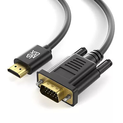 Kaufen 2m HDMI Zu VGA Adapter-Kabel D-Sub 15 Pin 1080P Beamer Computer Monitor Laptop • 9.99€