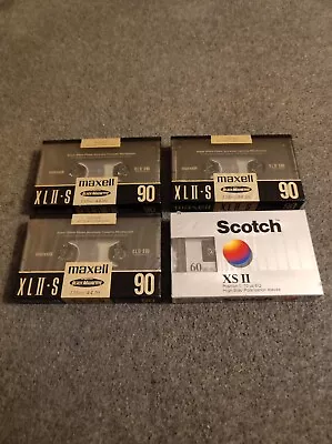 Kaufen 3 X MAXELL XL II-S 90 Cassette Tape + 1 X SCOTCH XS II 60 - OVP + SEALED + • 29.90€