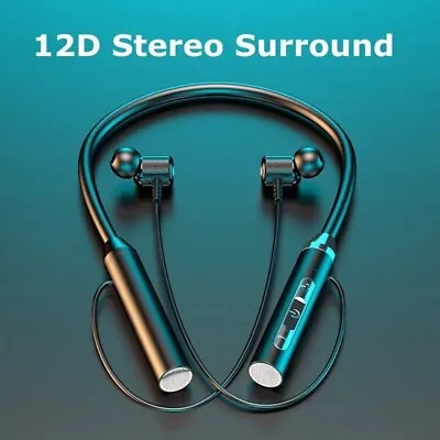 Kaufen Wireless Headphones Bluetooth 5.0 Neckband Earphones Silicone Hifi 9D Stereo • 18€